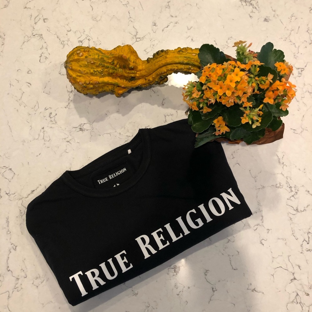 Black/White True Religion Logo Tee